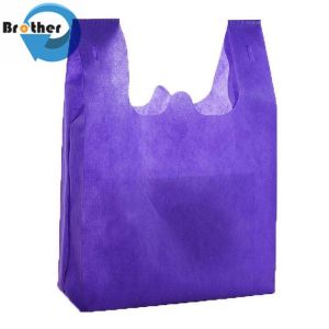 Customize PP Non Woven TNT Bags/Nonwoven Flat Bag/T-Shirt Bag Colored Blue
