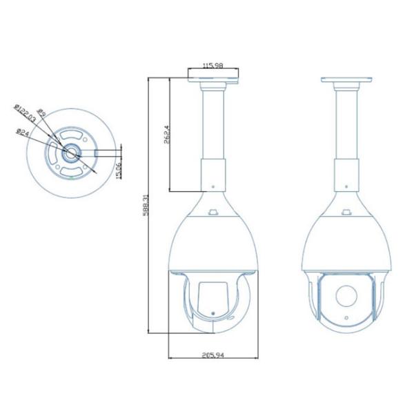 360 Degree Ptz Outdoor Security Camera 18X External Ptz Ip Camera 2.1MP