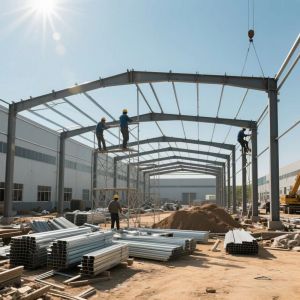 Q235B Steel Structure Building Customized Metal Workshop