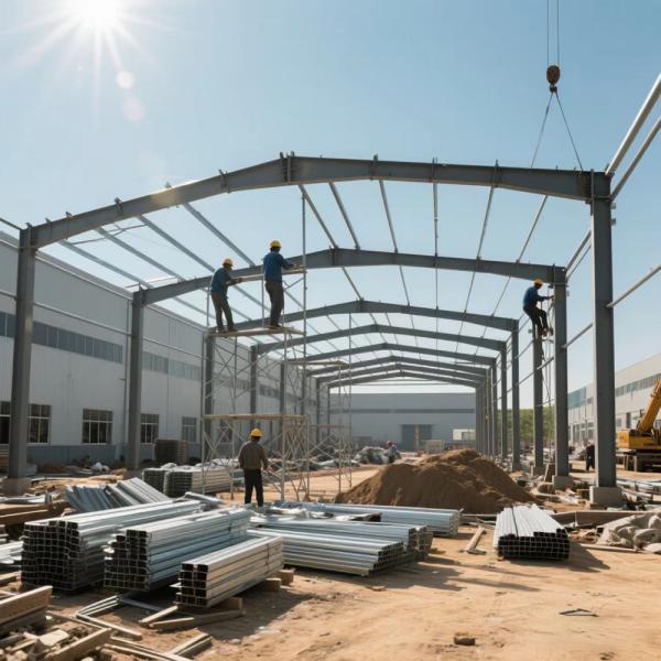 Buy Custom Steel Frame Warehouse 20m Span with High Strength Bolts at wholesale prices