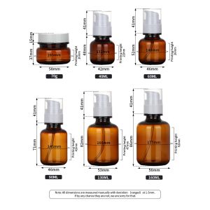 PET Cosmetic Packaging Sets 90ml 130ml 160ml Recycable Leakproof