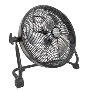 DC Recharge Industrial Ventilation Fan 12inch Yellow / Black Portable Floor