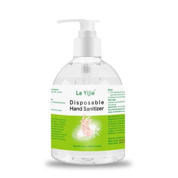 Buy Transparent Mint Waterless Hand Sanitizer With Pump 100ml 300ml 500ml at wholesale prices