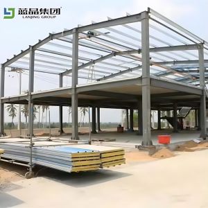 3D Modeling Steel Structure Warehouse Bolted Connection Steel Fire Prevention