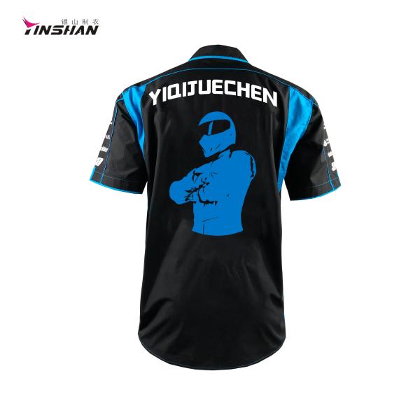 Custom Designs Sublimated Racing Team Wear Shirt Breathable and Quick Dry Sportswear