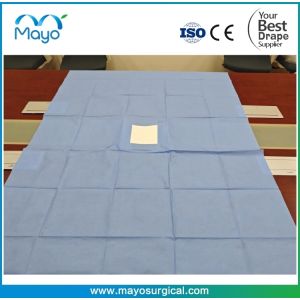 Quality Disposable Sterile LAZER Eye Drape with double collection Pouch for sale