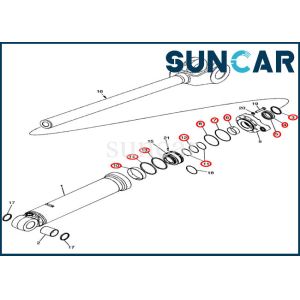 87529742 Loader Lift Sealing Kit CASE Model 921E 921F Cylinder Seal Replacement