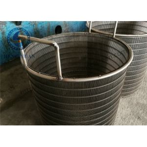 304 Grade Wire Cylinder Basket , Water Treatment Rotating Drum Screen