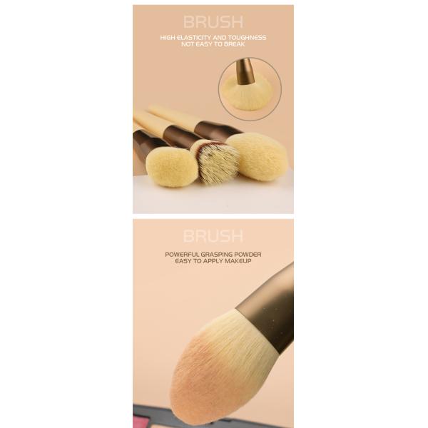 Yellow 12pcs Nano Wool Travel Makeup Brushes Set Nano Wool Travel Cosmetic Brushes