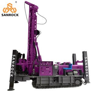 Water Drilling Machine Borehole 350m Depth Hydraulic Crawler Water Well Drilling