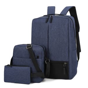 3pc Mens Work Laptop Backpack Set Smart Travel Backpack Set Unisex