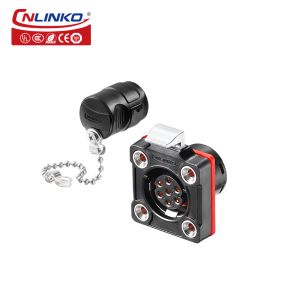 CNLINKO M20 7 Pin Waterproof Ip67 Plastic PBT Circular Connector for Outdoor
