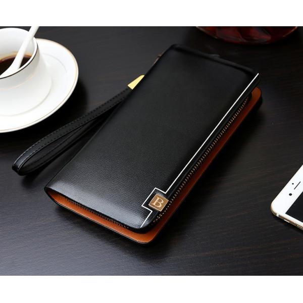Buy Men Korean version of crusty polished vertical section clutch wallet zipper Commerce at wholesale prices