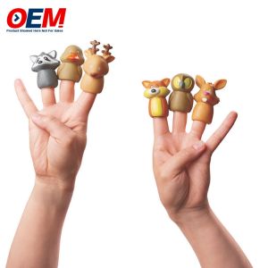 Customized Plastic Animal Shape Finger Toys OEM PVC Toys Made Silicone Kid Toy