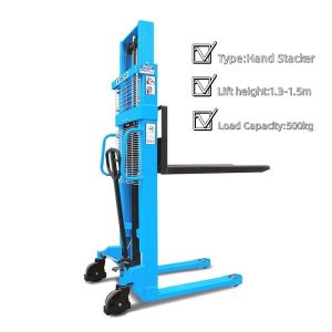 Lifter Hand Manual Pallet Stacker 500kg Hydraulic Steering Wheel Protection