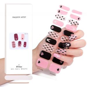Quality Mobray Hot Sell Semi Cured Wraps Long Lasting Gel Nail Stickers New Arrival Styles Nail Gel Wraps With Uv Lamp for sale