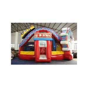Quality Outdoor Entertainment Inflatable Fun City For Kids Silk Printing for sale