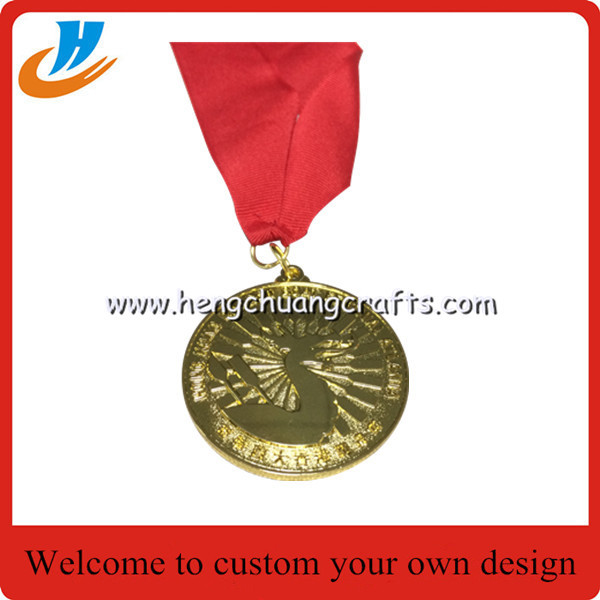 Hollow out raised horse sports award medals, personalized embossed metal medals