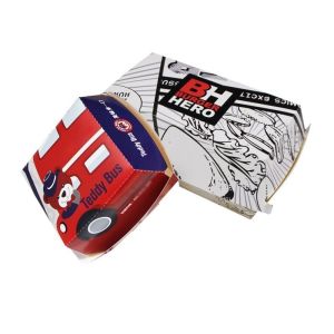 Fashionable Foldable White Cardboard Disposable Food Burger Box with Customized