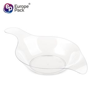 Wholesale cheap cute dinner transparent restaurant plates with handle