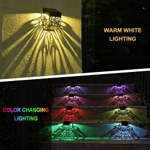 China Outdoor Waterproof Solar Yard Fence Light Multiple Colors Solar LED Gate Pillar Light For Garden on sale