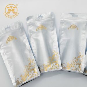 Different Size Printed Food Packaging Bags Nd Up Silver Metalized Back