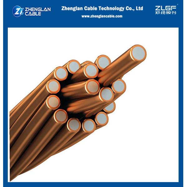 40% Conductivity Bare Copper Clad Steel 3#8AWG Ground Rod Conductor Wire CCS Electric