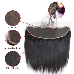 22'' Cambodian Virgin Hair Straight Bundles With Front No Shedding