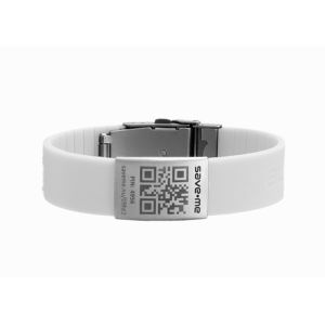 Metal Plate Silicone ID Wristbands , Engraved Silicone Runners ID Bracelet
