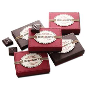 Luxury Chocolate Candy Packaging Gift Boxes With Ribbon , Recycled Paperboard