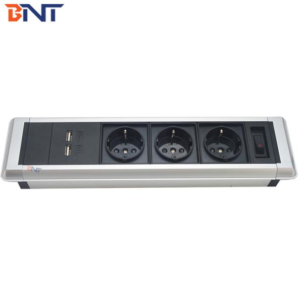 Buy Round Edge Corner Table Mounted Power Outlet With Modular Design at wholesale prices