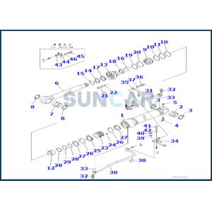 707-99-68580 7079968580 Boom Cylinder Seal Kit For PC600 PC650 Excavator KOMATSU