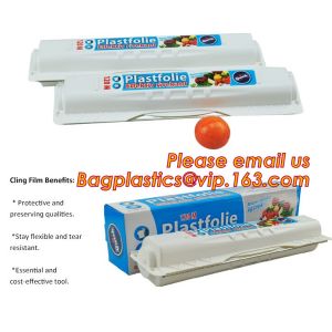 BPA free slider /plastic cutter PE cling film for food wrap, PVC Food Wrap Cling