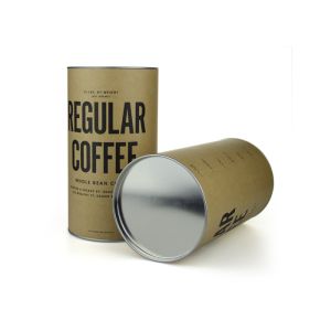Kraft Paper Poster Tube Packaging , Strech Iron Cap Cylinder Boxes