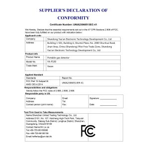 Yaoan (Shenzhen) Electronic Technology Development Co., Ltd. Certifications