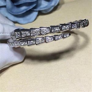 Real low price and high quality jewels diamond snake Bracelet 18k gold white