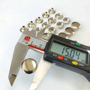 wholesale 4 parts metal stainless steel snap fastener button with custom LOGO