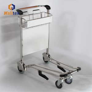 Stainless Steel Airport Trolley With Four Wheels