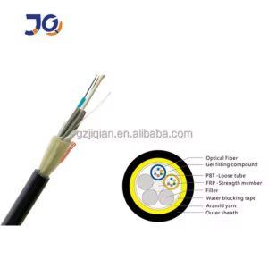 ADSS Single Jacket Aerial Single Mode Fiber Optic Cable Aramid Strengthened FTTx
