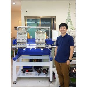 2 head embroidery machine newest technology multi functions computer embroidery