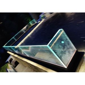 Frameless Design Aluminum U Channel Glass Railing with LED Light for Modern