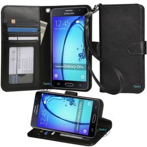 Samsung on5 leather case,quality slim flip pu leather case for samsung on5