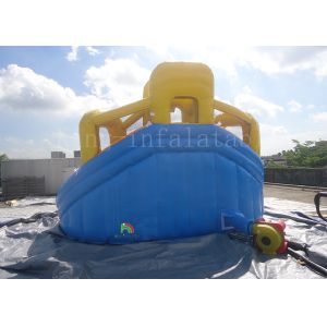 Yellow Inflatable Pool Slides For Inground Pools 8*6*6m CE EN14960 SGS EN71