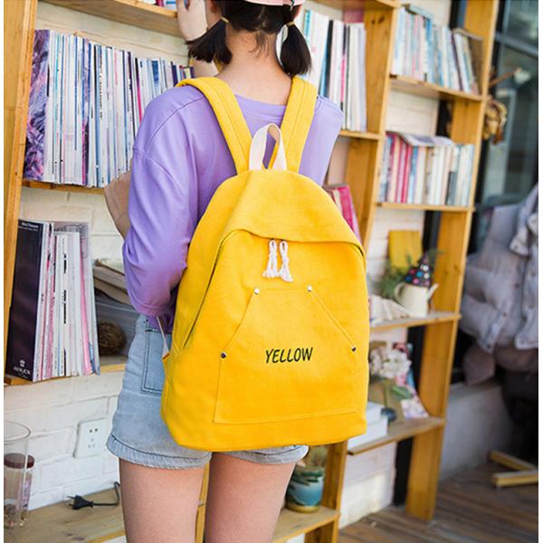 Hot sale canvas female Korean campus backpack simple mori backpack travel leisure bag