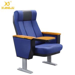 Scratch-Resistant PU Molded Foam Auditorium Chairs Foladble Aluminum Feet With