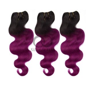 #T1B/Purple Body Wave Remy Human Hair Bundles Sew In Weave Bundles Brazilian Bundle Deals