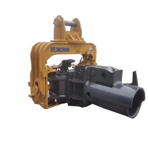 China Solar Panel Project PV Sheet Pile Driver With Vibro Hammer And Excavator on sale