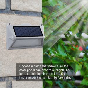3.7V 1200mAh LED Solar Sensor Wall Light