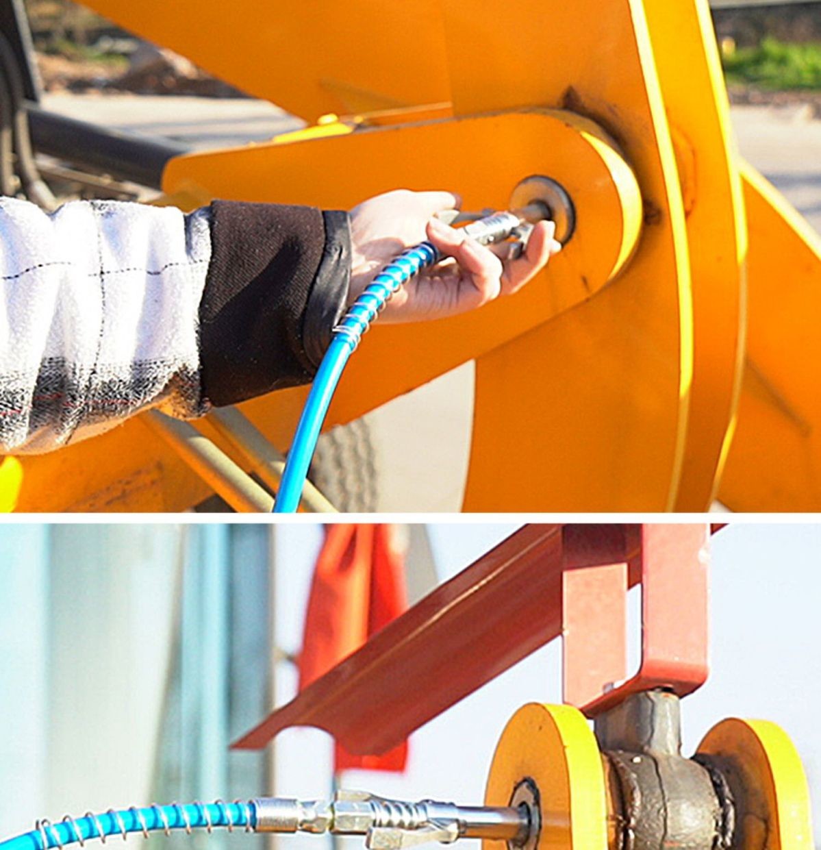 Self - Locking Grease Gun Coupler 10000 PSI Oil Injection Nozzle Oil Pump Car Grease Filling