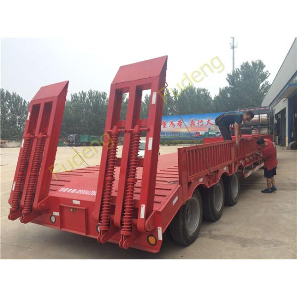 75 ton Low boy semi-trailer low bed semi truck trailer with widen device extender
